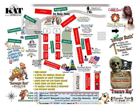 Park Map of Treasure Trove | Map, Mammoth cave, Gift shop