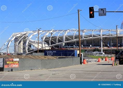 LA Rams Stadium Construction Site Editorial Photography - Image of ...