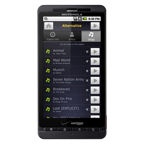 Verizon LTE Smartphones with Slacker Radio and TuneWiki Apps