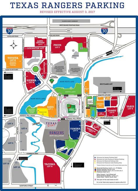 Texas Rangers Stadium Parking Map | Printable Maps