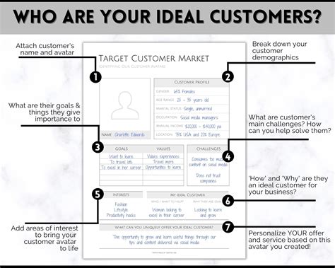 Ideal Customer Profile Worksheet - Printable Calendars AT A GLANCE