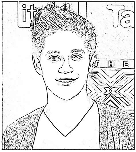 One Direction Coloring Pages - Niall - Squid Army