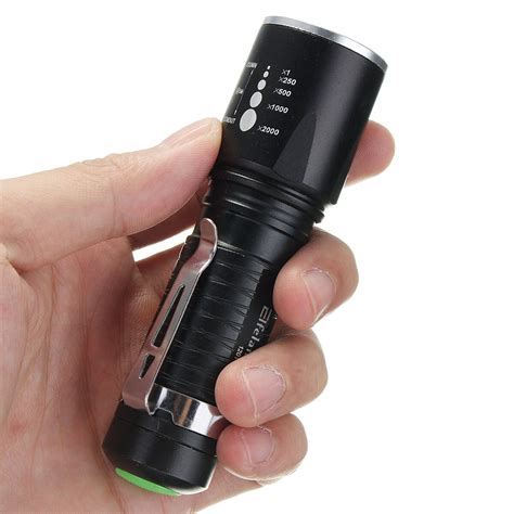 Lightweight Waterproof 5 Modes T6 Led Flashlight Telescopic Zoom Torch By 18650 Battery For ...