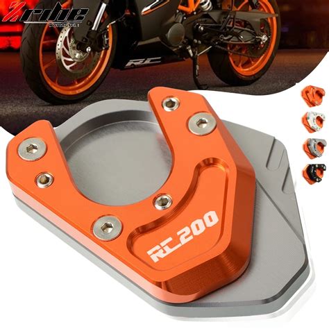 Motorcycle accessories for RC200 logo CNC Kickstand Sidestand Extension Plate Pad For KTM Duke ...