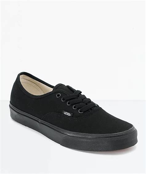 Vans Authentic Black Canvas Skate Shoes