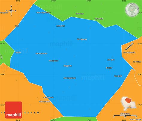 Political Simple Map of Nyala