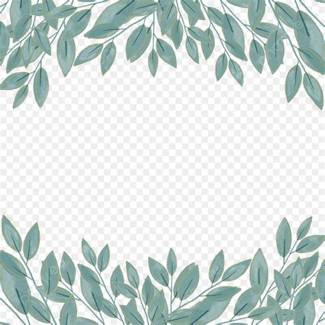 Watercolor Green Leaves PNG Transparent, Green Watercolor Leaves Border, Leaves, Floral, Border ...