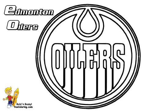 Edmonton Oilers Logo Coloring Page Coloring Pages