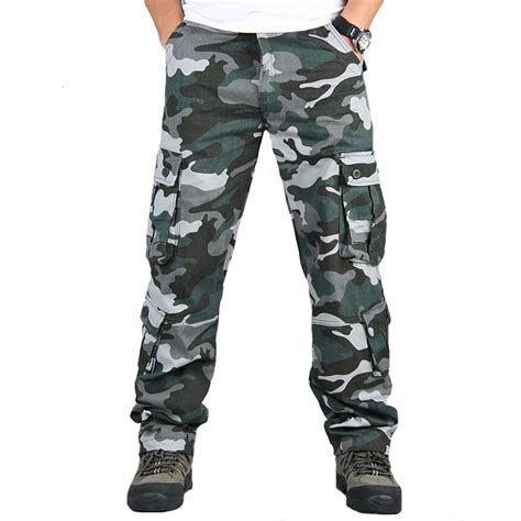 Mens Military Combat Trousers Camouflage Printed Cargo Army Casual Work Long Pants | Walmart Canada