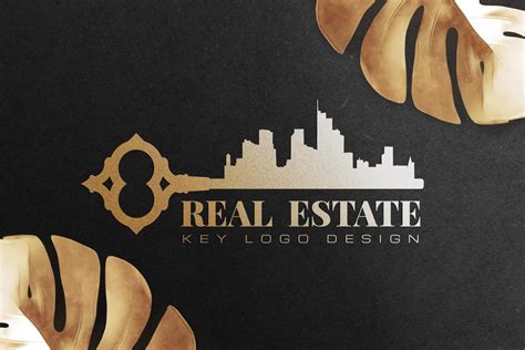 Real Estate Logo Key Logo Template | Branding & Logo Templates ~ Creative Market