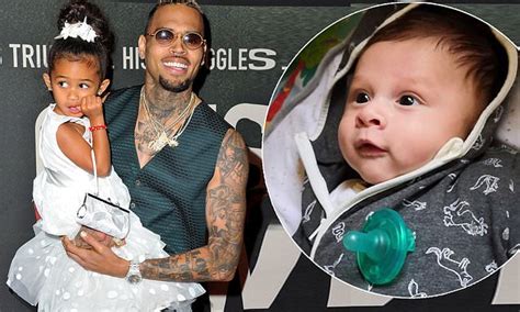 Chris Brown shares some sweet photos of his daughter Royalty, five, and son Aeko, one month ...