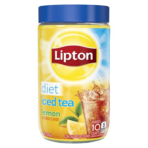 Lipton, Diet Lemon Black Iced Tea Mix, Powdered Tea, 3 Oz - Walmart.com - Walmart.com