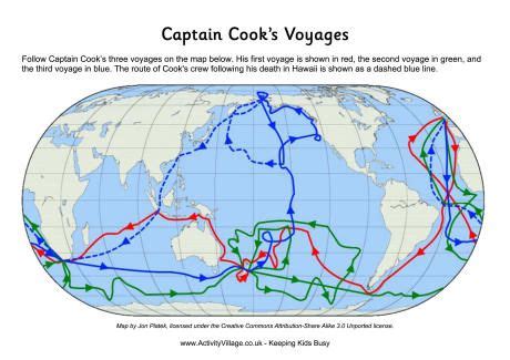 Captain Cook's Voyages | Captain cook, Captain, Voyages