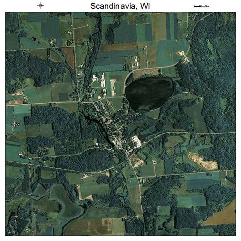 Aerial Photography Map of Scandinavia, WI Wisconsin