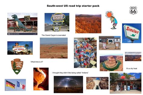 Southwest US road trip starter pack : starterpacks