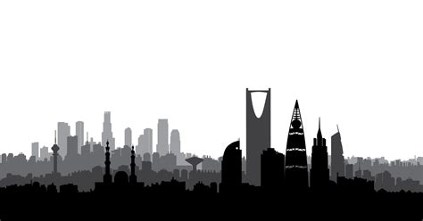 Riyadh city skyline. Cityscape silhouette with landmarks. Urban background 5677950 Vector Art at ...