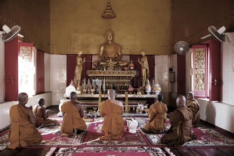 Meditation Ceremony of Buddhism in Thailand Editorial Photo - Image of ...