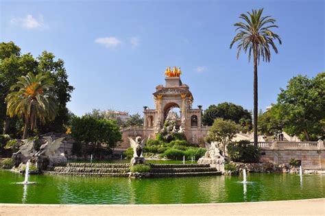 Cascade Fountain in Ciutadella Park, Barcelona, Spain Stock Image - Image of european ...