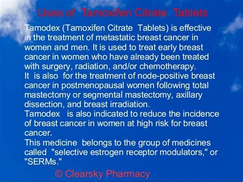 Tamodex (Tamoxifen Citrate Tablets)