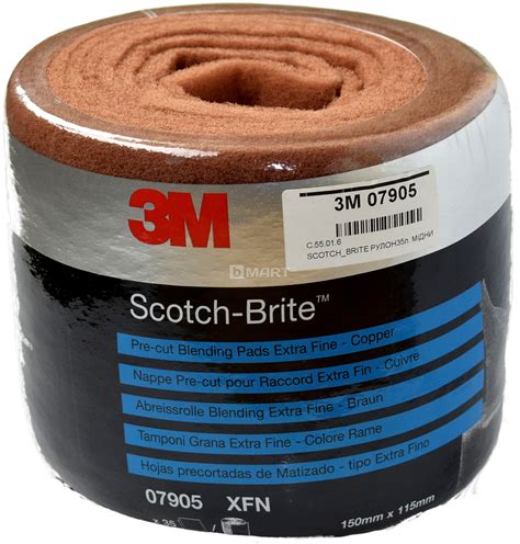 Абразивный рулон 3M Scotch-Brite Pre-Cut 115 мм x 150 мм - медный