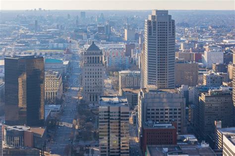 Aerial View of the St. Louis Cityscape from the Gateway Arch Editorial Stock Photo - Image of ...