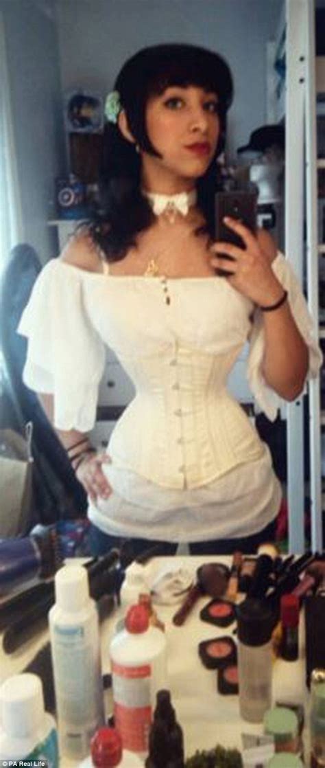 Woman has sculpted 18-inch waist by wearing corsets | Daily Mail Online