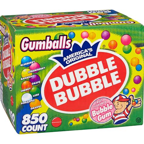 Dubble Bubble 1" Diameter Assorted Flavors - 850 Gumballs - Walmart.com - Walmart.com