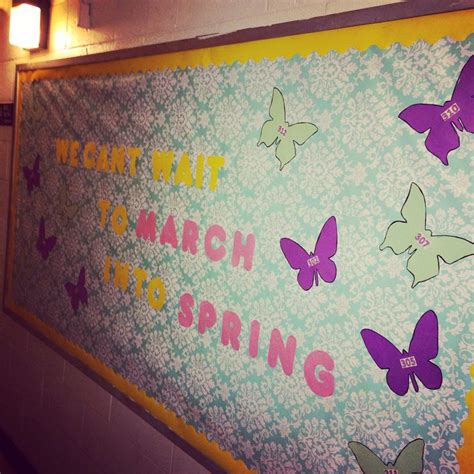 We can't wait to MARCH into SPRING - Month of March bulletin board ...