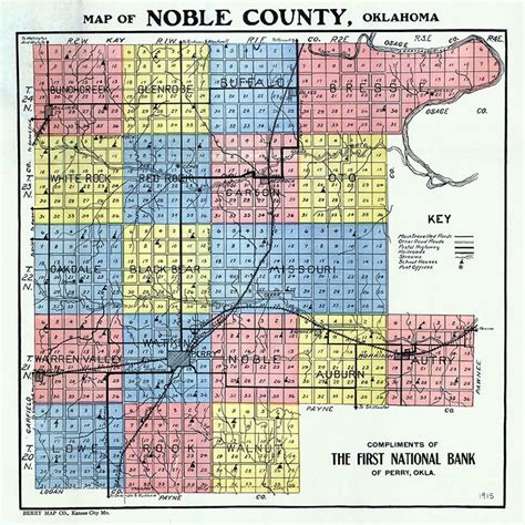 1915 Map of Noble County Oklahoma - Etsy