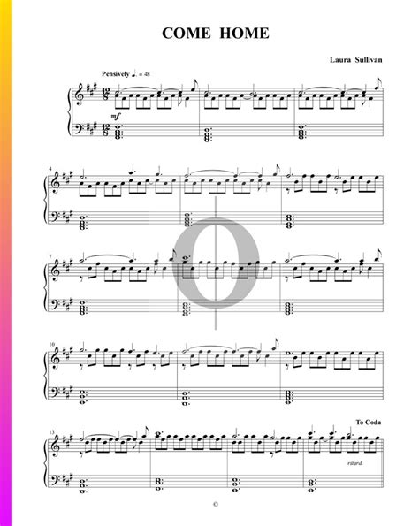 Come Home (Laura Sullivan) Piano Sheet Music - OKTAV