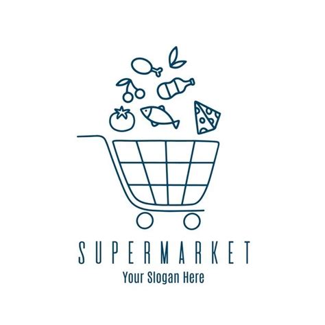 Premium Vector | Supermarket logo concept | Design de supermercado, Logotipo de loja, Design de ...