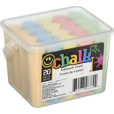 Chalk Sidewalk Chalk 20 Count- 5 colors - Walmart.com - Walmart.com