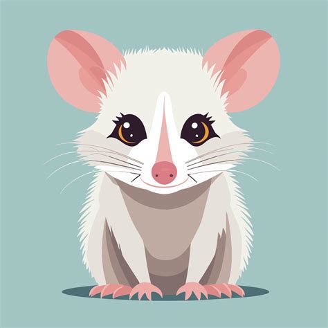 Opossum cartoon illustration clip art vector design 42370017 Vector Art at Vecteezy