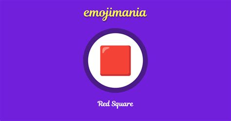 🟥 Red Square emoji Copy & Paste - Emojimania