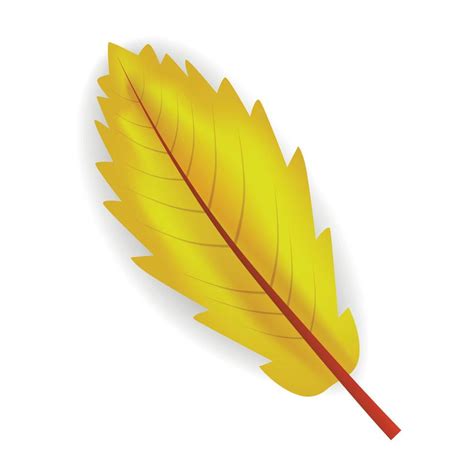 Fall yellow leaf icon, realistic style 15203010 Vector Art at Vecteezy