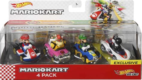 Buy Hot Wheels Mario Kart Characters & Karts as Die-Cast Toy Cars 4-Pack (Amazon Exclusive ...