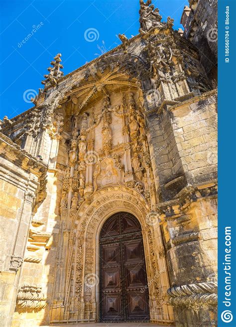 Medieval Templar Castle in Tomar Stock Photo - Image of carving, decor ...