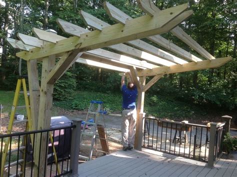 Cantilevered Pergola -- DIY Designed and Built | Hometalk