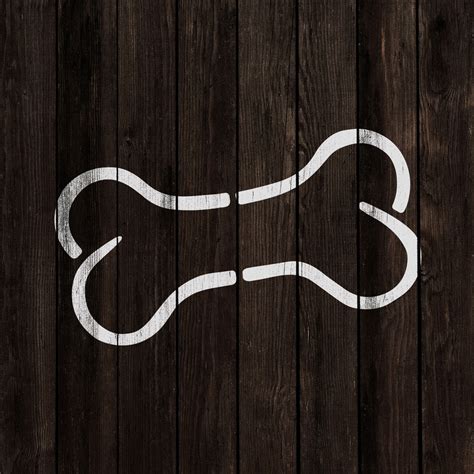 Dog Bone Stencil - Durable Stencil of a Dog Bone Outline | Stencil Revolution