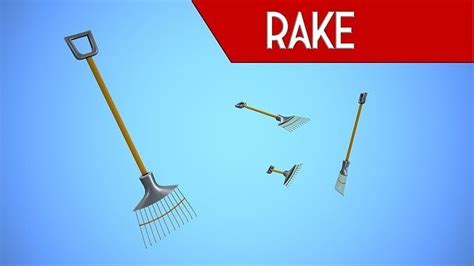 3D model RAKE CARTOON STYLIZED VR / AR / low-poly | CGTrader