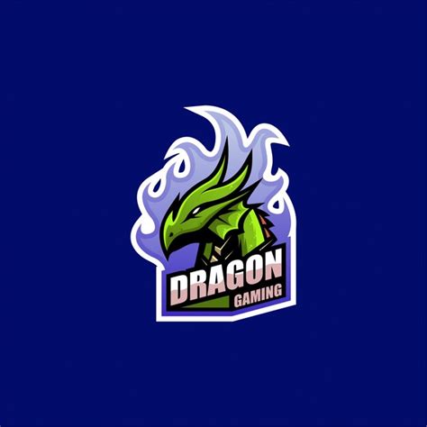 Premium Vector | Dragon gaming logo