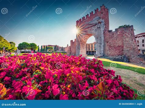 Rimini Old Town And Tiberius Bridge Stock Photo | CartoonDealer.com ...