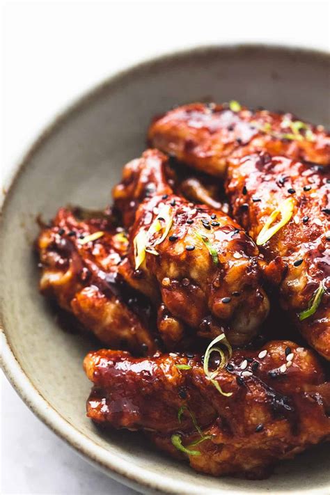 Crispy Korean BBQ Oven Baked Chicken Wings | Creme De La Crumb