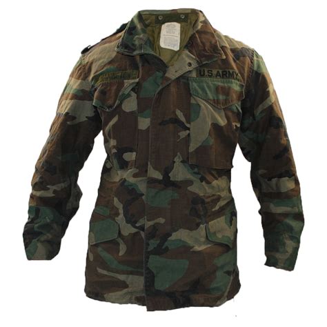 1982 Vintage US Army M81 Woodland Camouflage M65 Field Jacket Medium ...