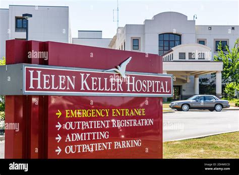 Alabama Tuscumbia Helen Keller Hospital,sign entrance outside exterior ...