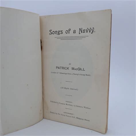 Songs of a Navvy. First Edition (1911) - Ulysses Rare Books