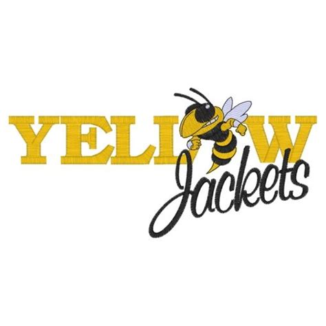 Yellow Jacket Logo Football