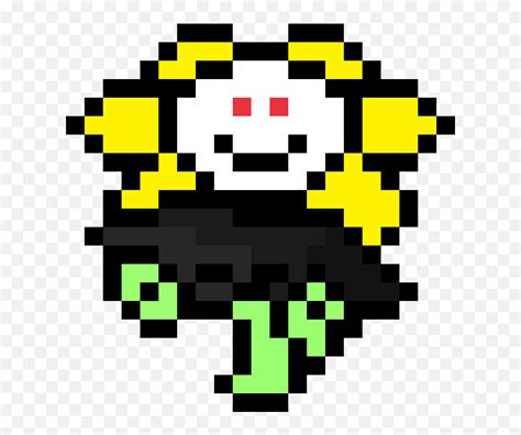 Undertale Flowey Pixel Art Grid - Undertale Flowey Pixel Art Png,Flowey ...