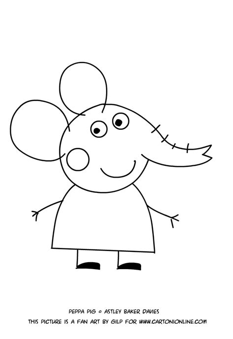 Emily elephant coloring pages