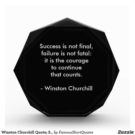 Winston Churchill Quote; Success Award | Zazzle.com | Winston churchill ...